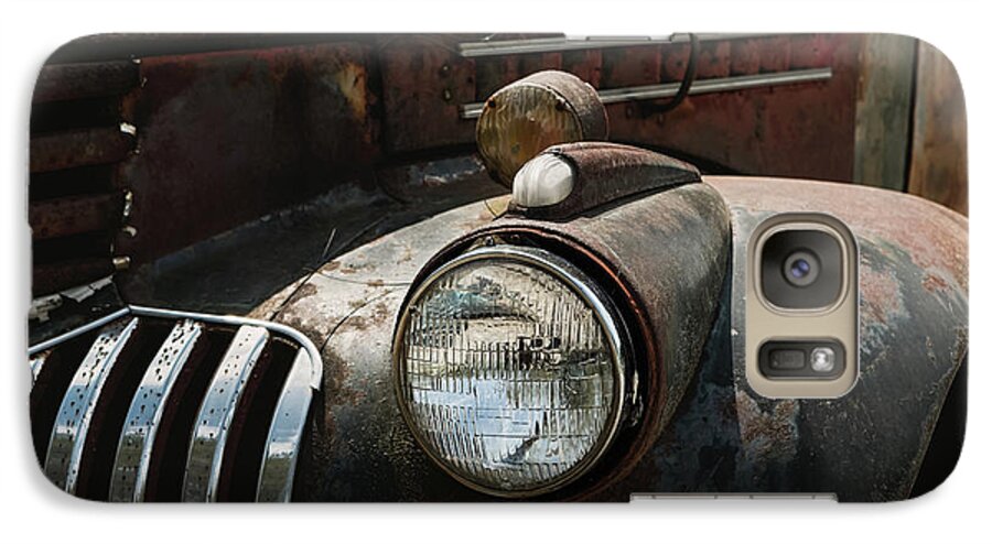 Old Galaxy S7 Case featuring the photograph Rusty Old Headlight by Kim Hojnacki