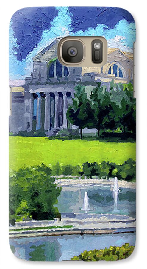 Museum Galaxy S7 Case featuring the painting Saint Louis City Art Museum by John Lautermilch