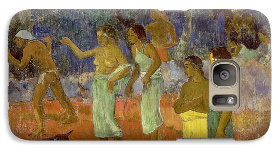 Scene From Tahitian Life Galaxy S7 Case featuring the painting Scene from Tahitian Life by Paul Gauguin