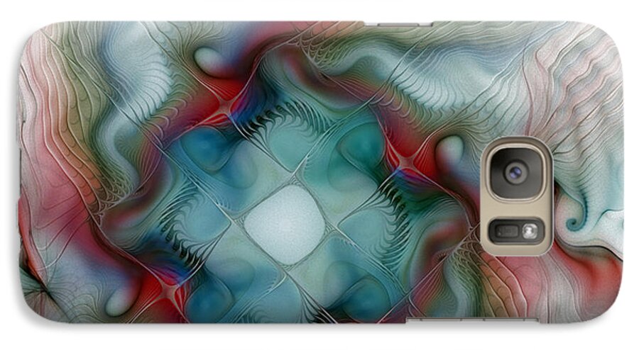 Abstract Galaxy S7 Case featuring the digital art Seaworld by Karin Kuhlmann