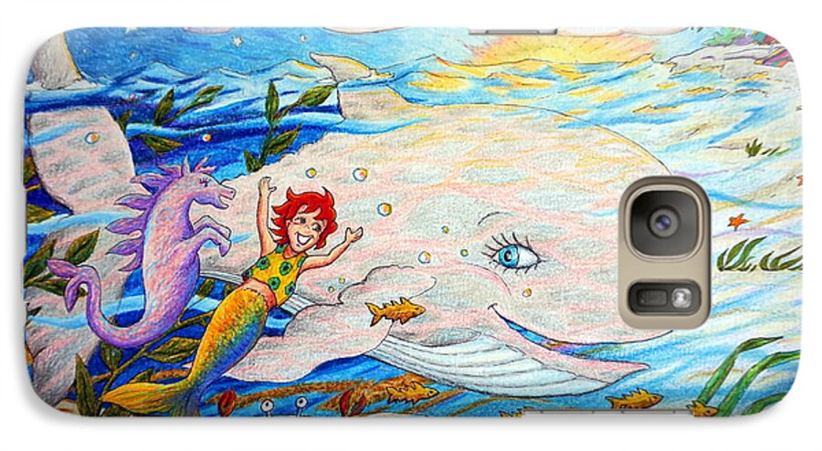 Mermaid Galaxy S7 Case featuring the painting She Joyfully Swims by Matt Konar