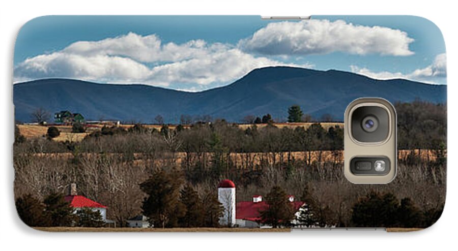 Shenandoah Valley Galaxy S7 Case featuring the photograph Shenandoah Valley Farm Winter Skies by Lara Ellis