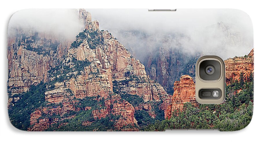 Mountains Galaxy S7 Case featuring the photograph Shrouded In Clouds by Phyllis Denton