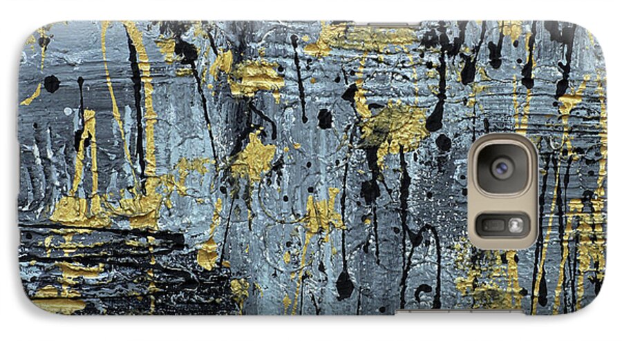 Cathy Beharriell Galaxy S7 Case featuring the painting Silver and Gold by Cathy Beharriell