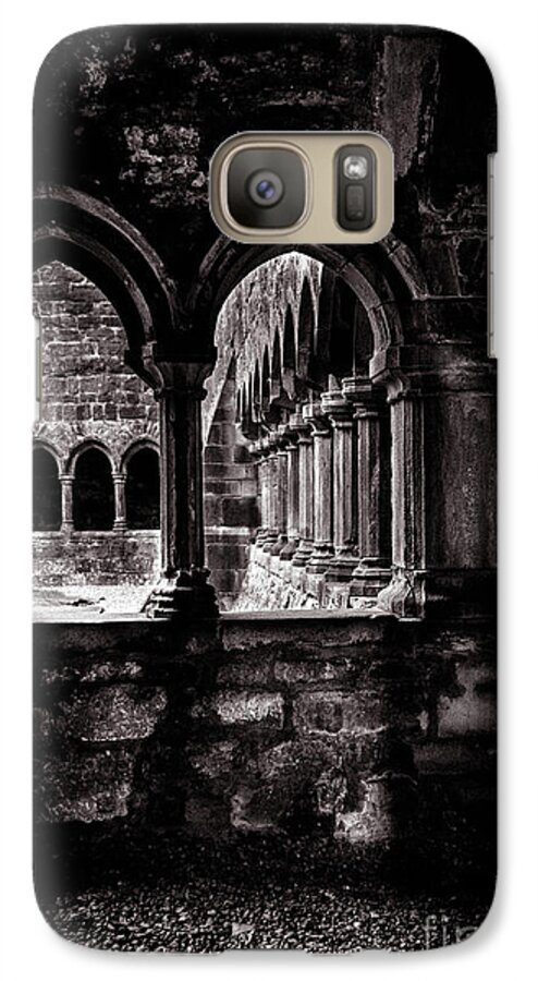 Ireland Galaxy S7 Case featuring the photograph Sligo Abbey Interior BW by RicardMN Photography