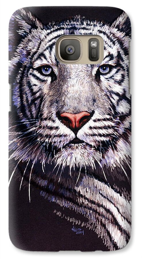 Tiger Galaxy S7 Case featuring the drawing Sorcerer by Barbara Keith
