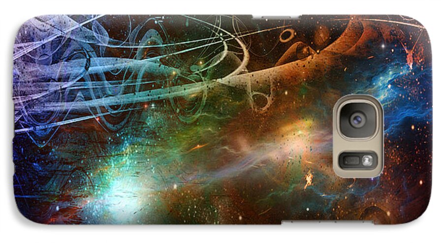 Space Time Continuum Galaxy S7 Case featuring the digital art Space Time Continuum by Linda Sannuti