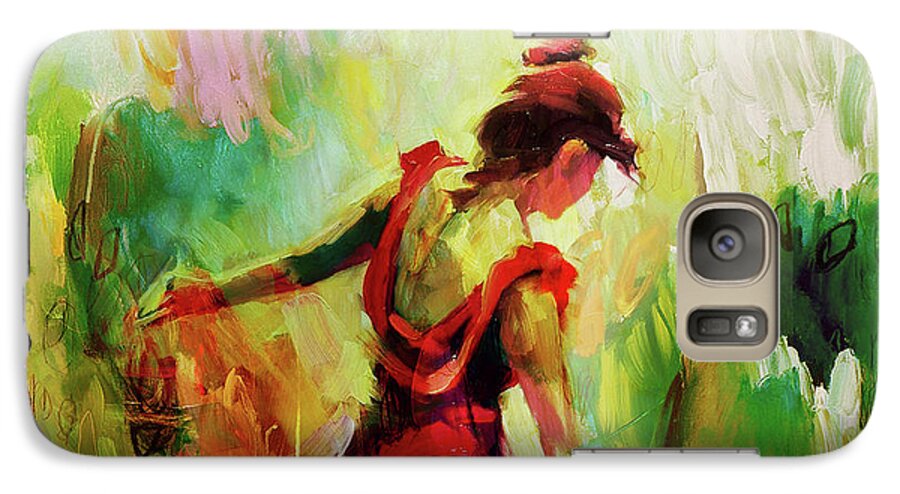Dance Galaxy S7 Case featuring the painting Spanish Female art 56y by Gull G