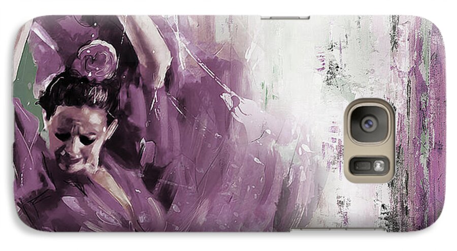 Jazz Galaxy S7 Case featuring the painting Spanish Woman dance by Gull G