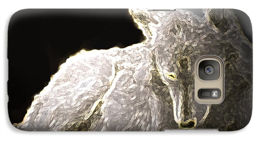 Spirit Wolf Galaxy S7 Case featuring the mixed media Spirit Wolf by Debra   Vatalaro