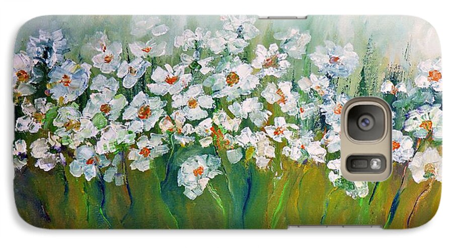 Spring Galaxy S7 Case featuring the painting Spring Flowers by Amalia Suruceanu