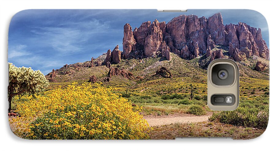 Superstition Mountains Galaxy S7 Case featuring the photograph Springtime In The Superstition Mountains by James Eddy