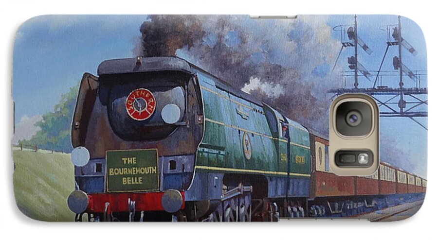Merchantnavy Galaxy S7 Case featuring the painting SR Merchant Navy Pacific by Mike Jeffries