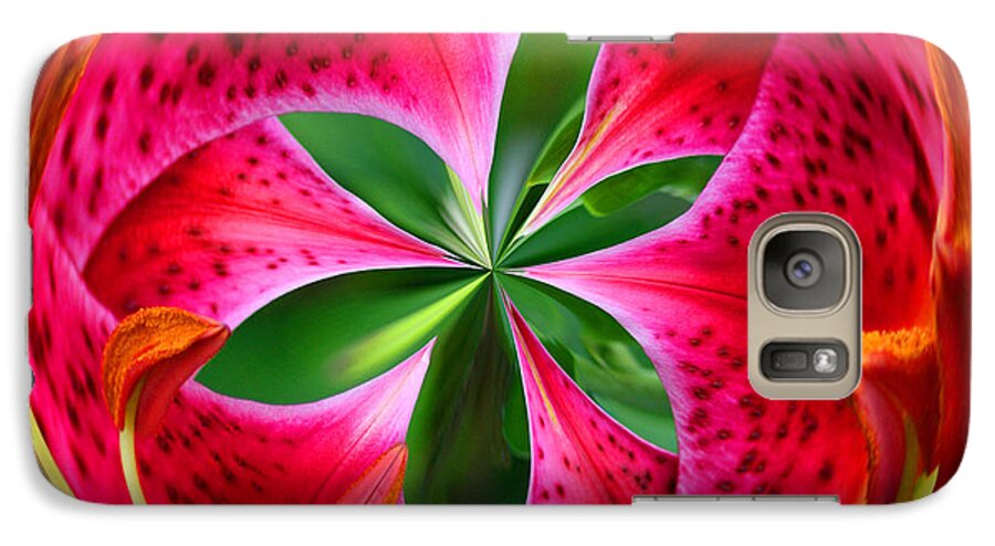 Stargazer Galaxy S7 Case featuring the photograph Stargazer Lily Orb by Bill Barber