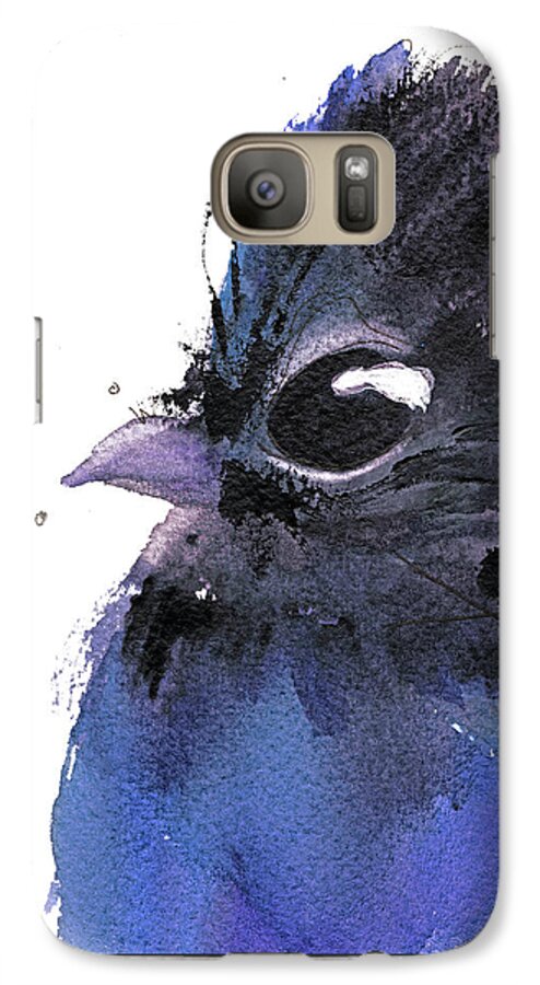 Steller Jay Galaxy S7 Case featuring the painting Steller Jay by Dawn Derman
