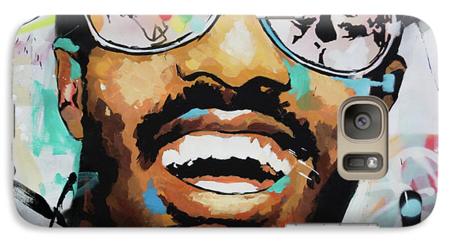 Tevie Wonder Galaxy S7 Case featuring the painting Stevie Wonder Portrait by Richard Day