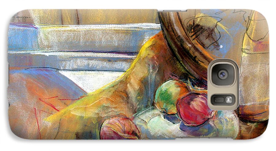 Pastel Painting Galaxy S7 Case featuring the painting Still Life with Onions by Daun Soden-Greene