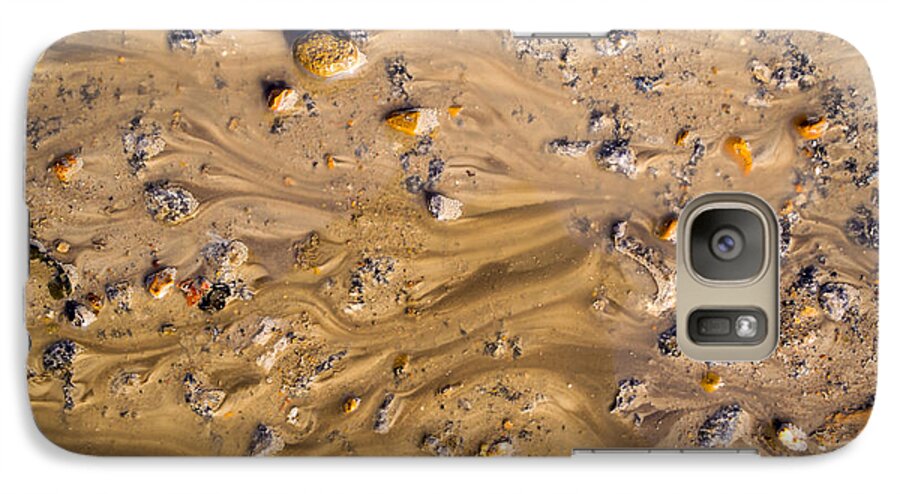 Stones In Water Galaxy S7 Case featuring the photograph Stones in a Mud Water Wash by John Williams