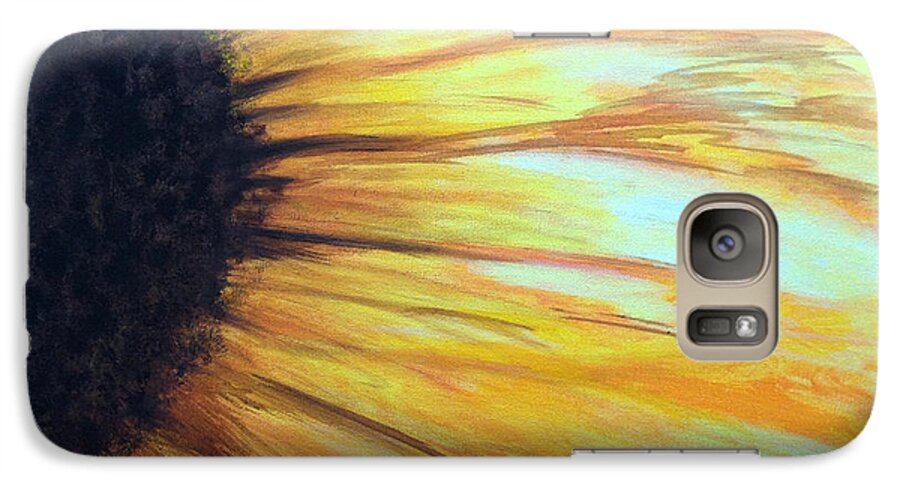 Flower Galaxy S7 Case featuring the painting Sun Flower by Sheron Petrie
