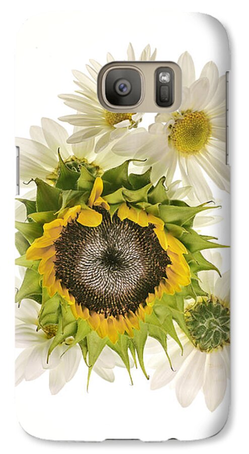 Sunflower Galaxy S7 Case featuring the photograph Sunflower and Daisies by Roman Kurywczak