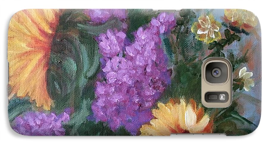Sunflowers Galaxy S7 Case featuring the painting Sunflowers by Sharon Schultz