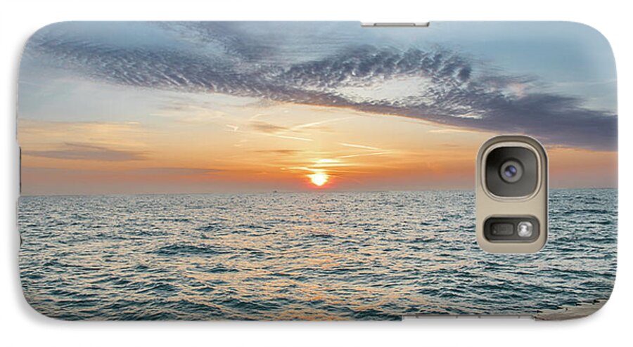 Adler Galaxy S7 Case featuring the photograph Sunrise Over Lake Michigan by Peter Ciro