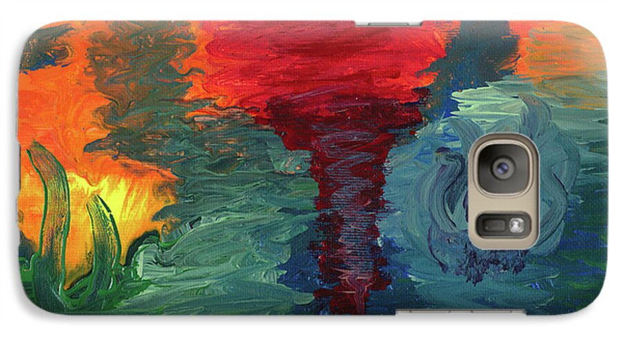Sunset Galaxy S7 Case featuring the painting Sunset I by Ania M Milo