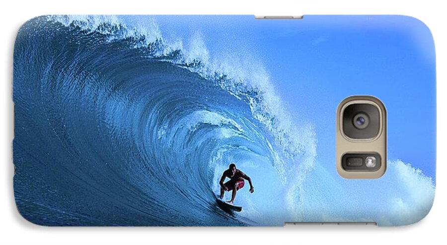 Surf Galaxy S7 Case featuring the photograph Surfer Boy by Movie Poster Prints