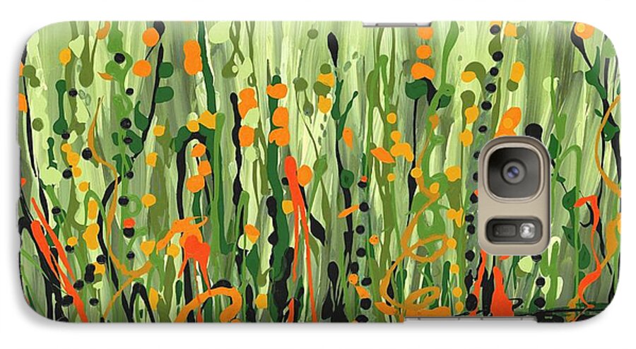 Peas Galaxy S7 Case featuring the painting Sweet Jammin' Peas by Holly Carmichael