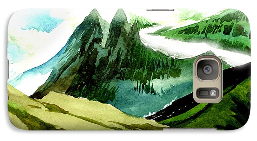 Landscape Galaxy S7 Case featuring the painting Switzerland by Anil Nene