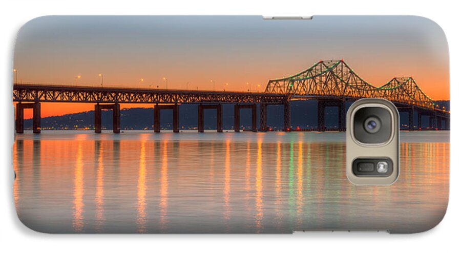 Clarence Holmes Galaxy S7 Case featuring the photograph Tappan Zee Bridge after Sunset II by Clarence Holmes