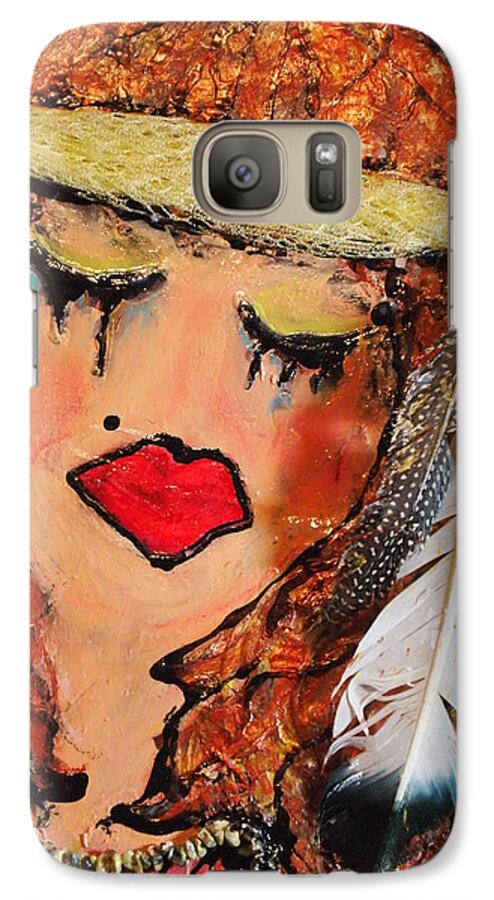 Fine Art Galaxy S7 Case featuring the painting Tears of Suffering by Laura Grisham
