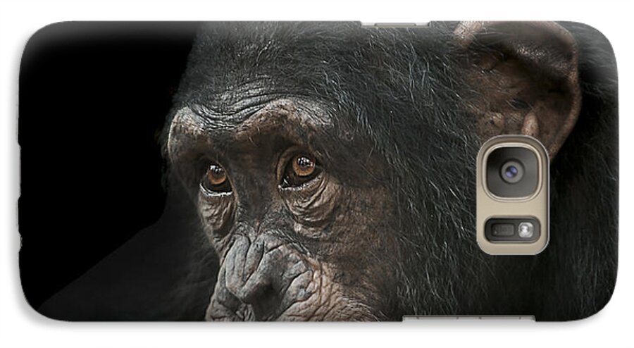 Chimpanzee Galaxy S7 Case featuring the photograph Tedium by Paul Neville