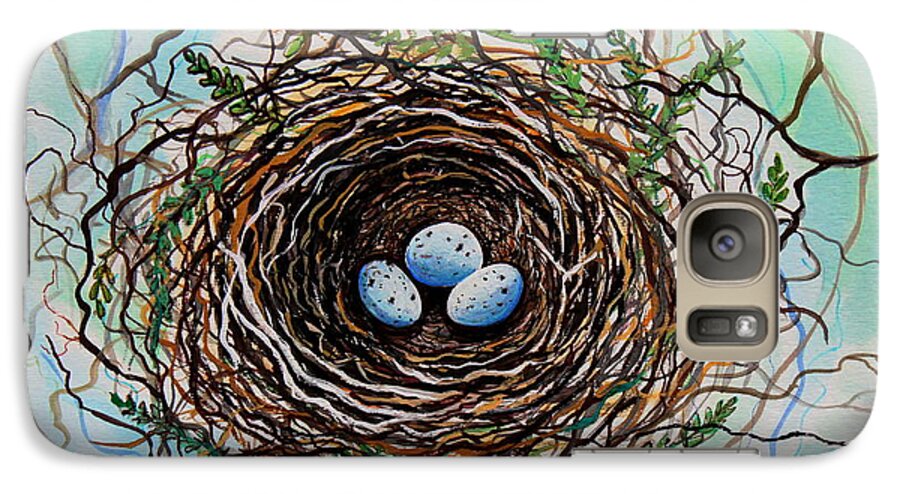 Bird Nest Galaxy S7 Case featuring the painting The Botanical Bird Nest by Elizabeth Robinette Tyndall