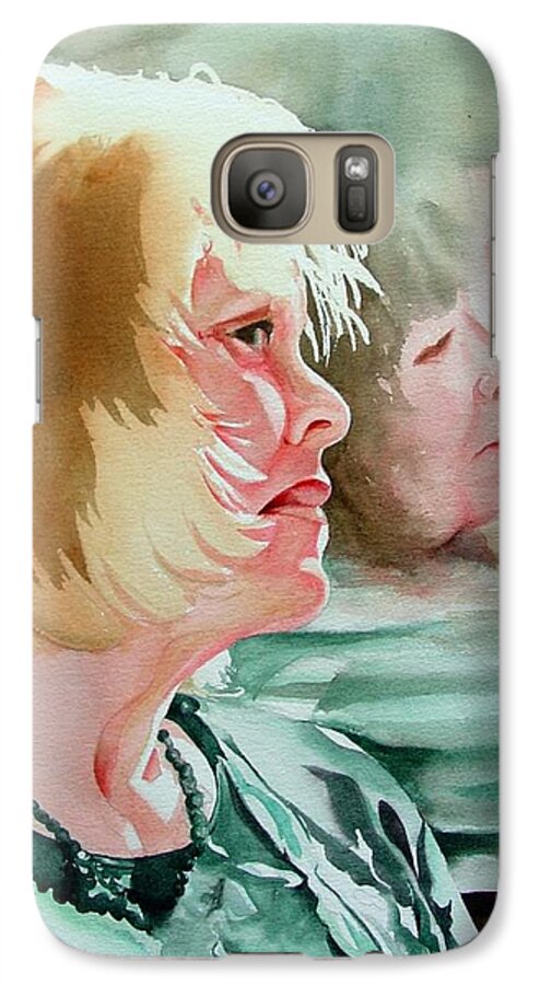 Person Galaxy S7 Case featuring the painting The Bus Ride by Marlene Gremillion