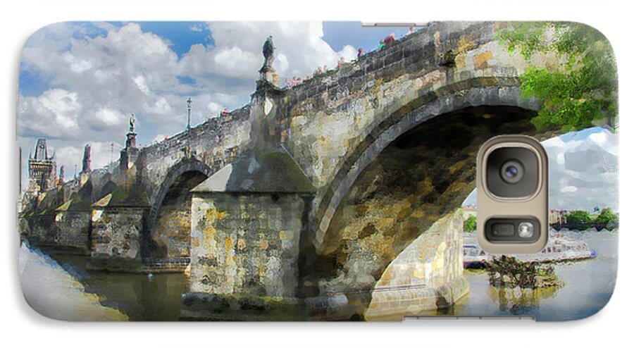 Prague Galaxy S7 Case featuring the photograph The Charles Bridge - Prague by Tom Cameron