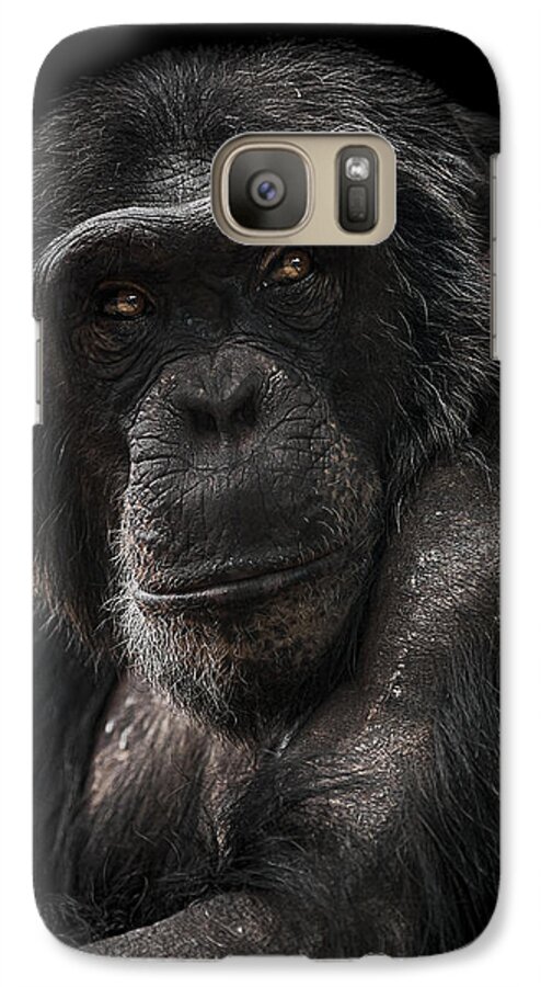 Chimpanzee Galaxy S7 Case featuring the photograph The Contender by Paul Neville