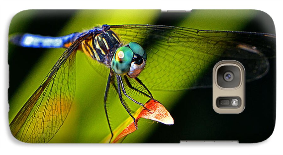 Macro Galaxy S7 Case featuring the photograph The Face Of A Dragonfly 003 by George Bostian