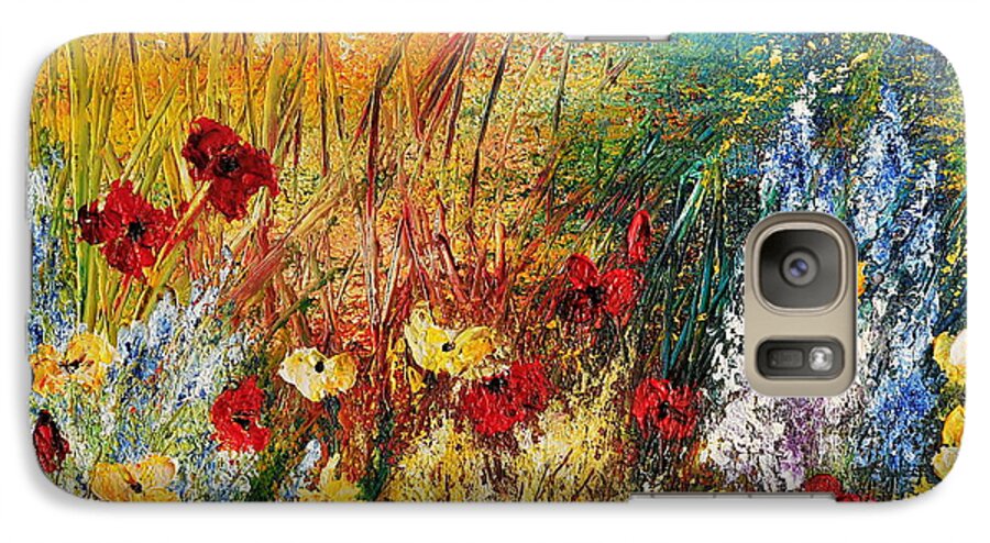 Acrylic Galaxy S7 Case featuring the painting The Field by Teresa Wegrzyn