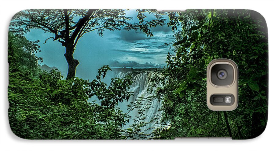 Zambia Galaxy S7 Case featuring the photograph The Majestic Victoria Falls by Karen Lewis
