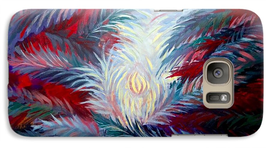 Abstract Galaxy S7 Case featuring the painting The Name of God by Laila Awad Jamaleldin