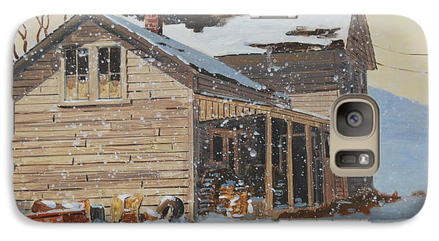Berkshire Hills Paintings Galaxy S7 Case featuring the painting the Old Farm House by Len Stomski