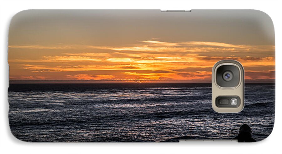 Sun Galaxy S7 Case featuring the photograph The Sun Says Goodbye by Lora Lee Chapman