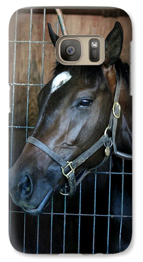 Black Galaxy S7 Case featuring the photograph Thoroughbred by Cathy Harper