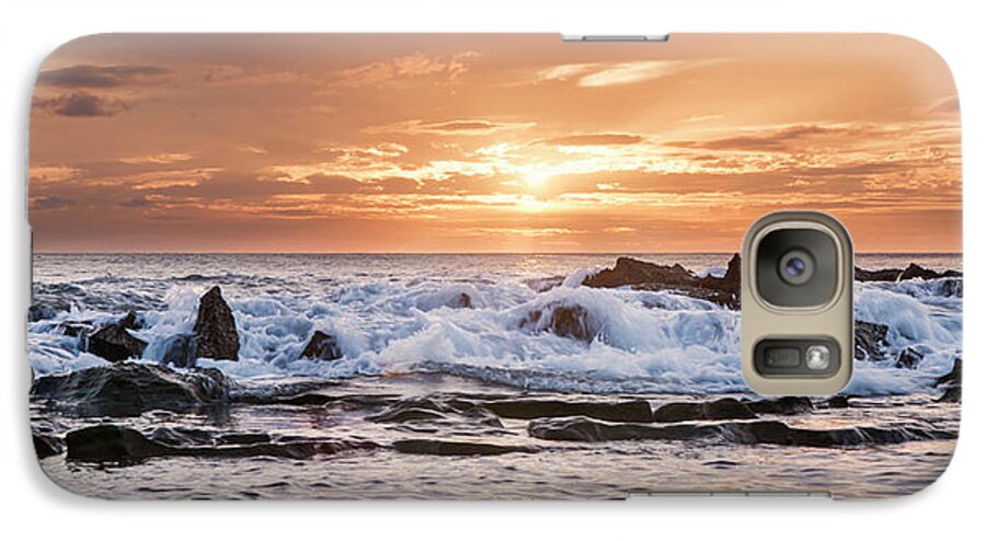 Paradise Cove Galaxy S7 Case featuring the photograph Tidal Sunset by Heather Applegate
