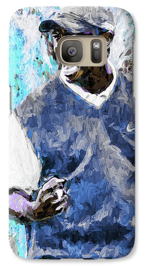 Tiger Woods Galaxy S7 Case featuring the photograph Tiger Says Digital Painting Golf by David Haskett II