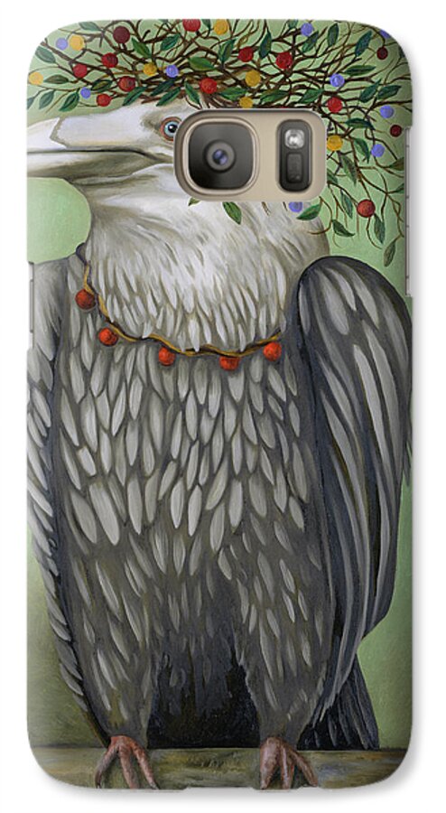 Raven Galaxy S7 Case featuring the painting Tribal Nature by Leah Saulnier The Painting Maniac