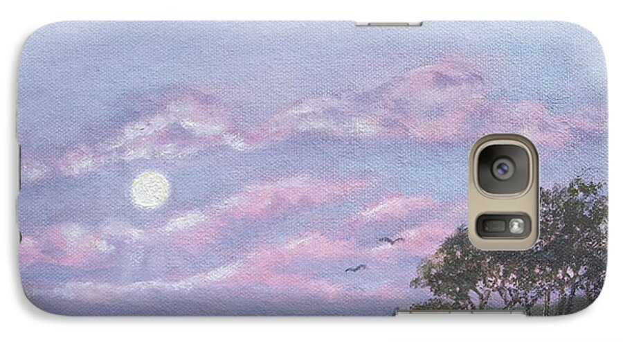 Ocean Galaxy S7 Case featuring the painting Tropical Moonrise by Kathleen McDermott