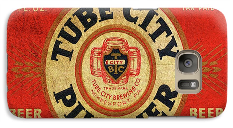 Beer Galaxy S7 Case featuring the digital art Tube City Pilsner by Greg Sharpe