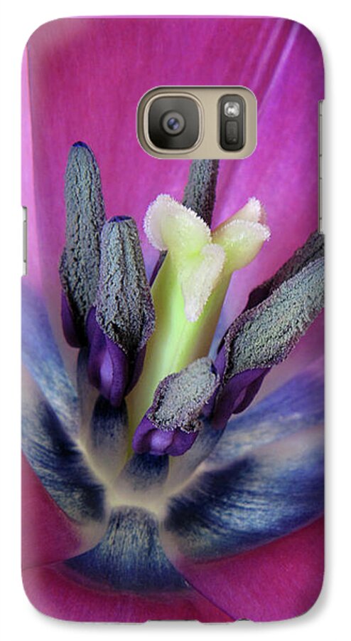 Close Up Galaxy S7 Case featuring the photograph Tulip Intimacy by David and Carol Kelly